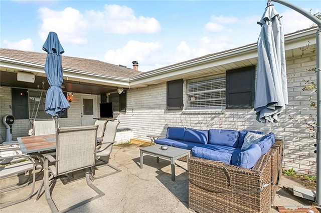 view of patio with outdoor lounge area