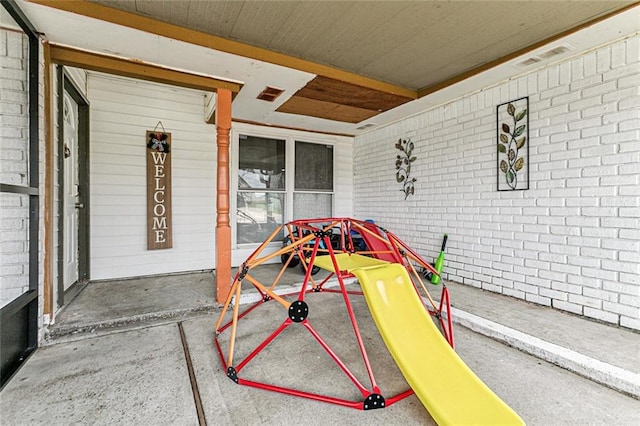 exterior space featuring covered porch