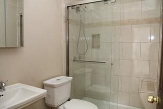 168 Prairieveiw Ct, Avondale, LA 70094 - bathroom with toilet, a stall shower, and a sink