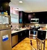 kitchen with stainless steel appliances and sink