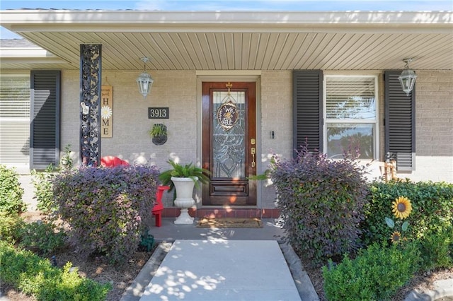 property entrance with a porch