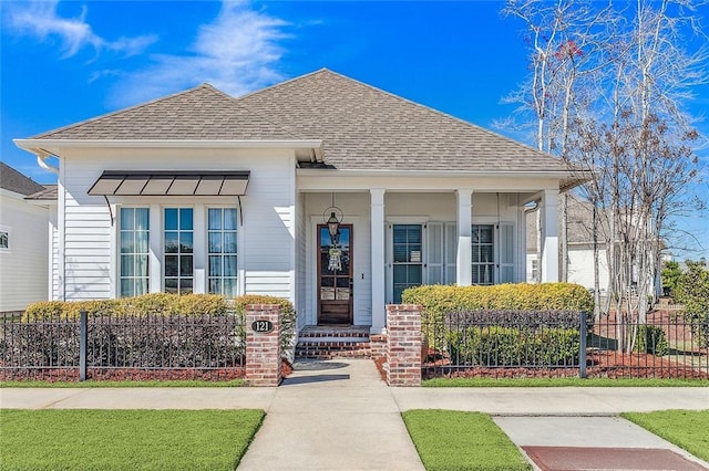 view of front of home with covered porch