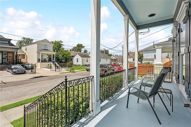 balcony with covered porch