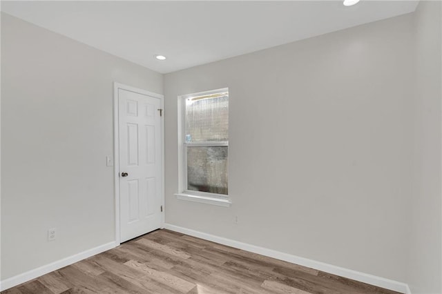 empty room featuring light hardwood / wood-style flooring