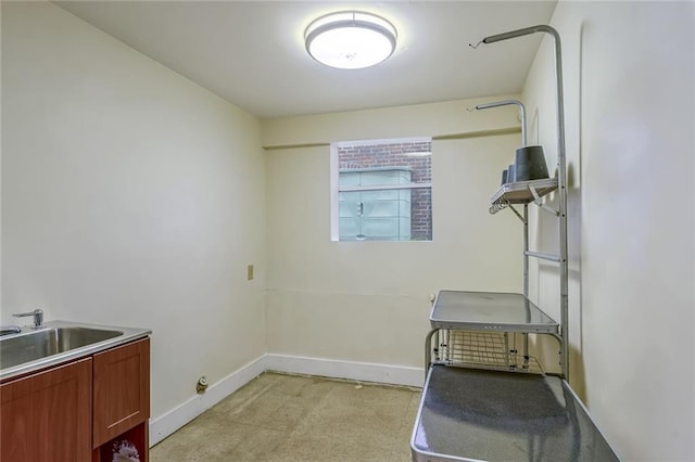 laundry area with sink