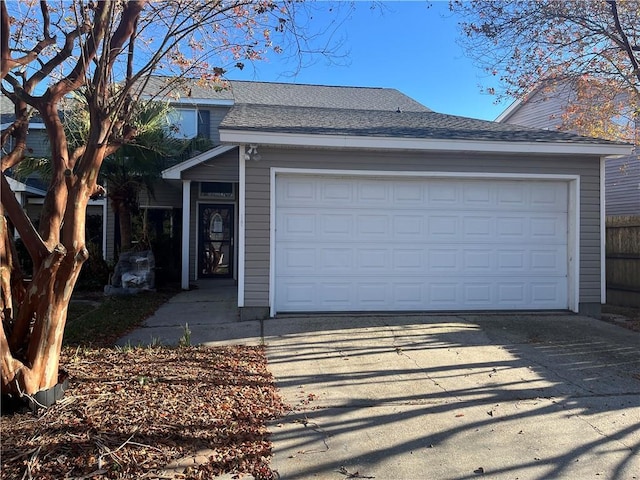 view of front facade with a garage