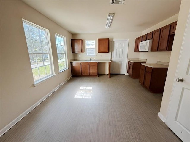 kitchen featuring sink and hardwood / wood-style flooring