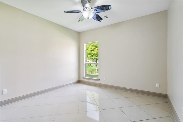 view of tiled spare room