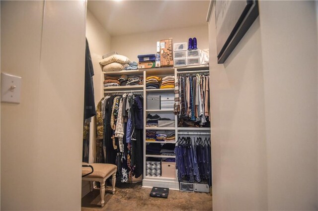 view of walk in closet