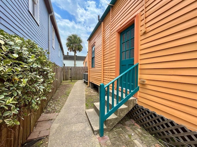 view of property exterior featuring cooling unit