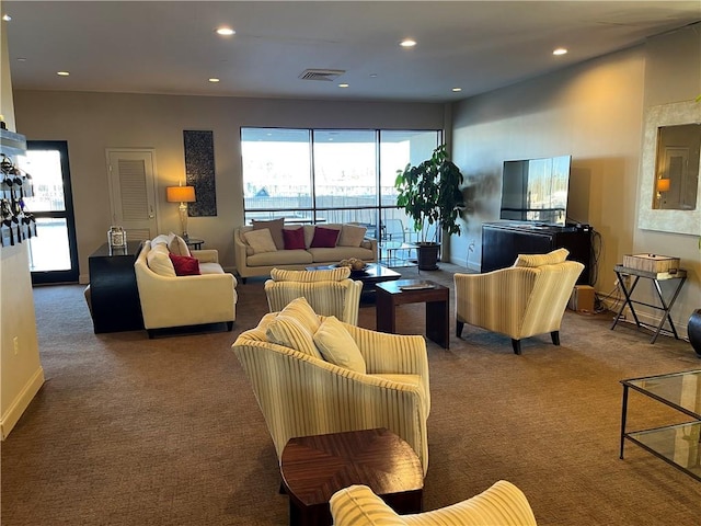 view of carpeted living room