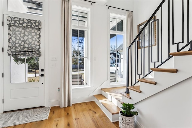 foyer featuring light hardwood / wood-style flooring