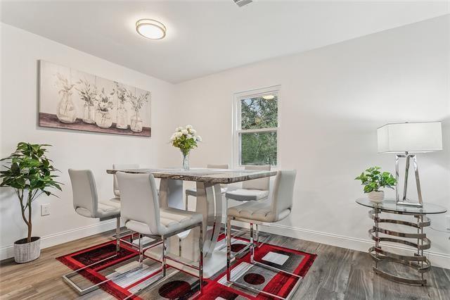 dining area featuring hardwood / wood-style flooring