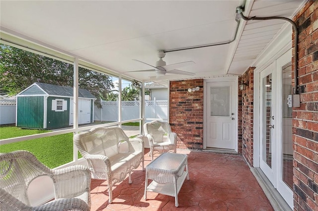 2525 Paul St, Meraux, LA 70075 - sunroom / solarium with ceiling fan