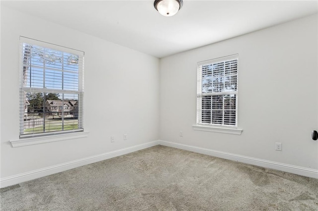 unfurnished room with carpet flooring