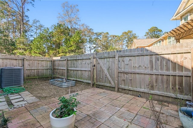 view of patio / terrace with central AC unit