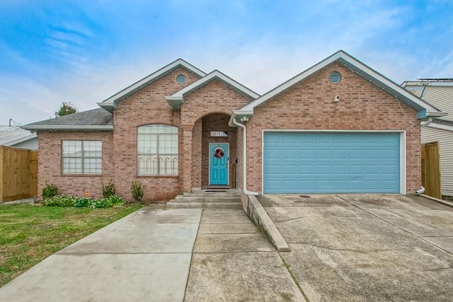 view of front of house featuring a garage