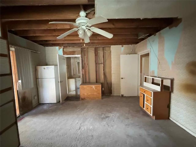 235 S Acadian Thruway, Baton Rouge, LA 70806 - kitchen with freestanding refrigerator and a ceiling fan
