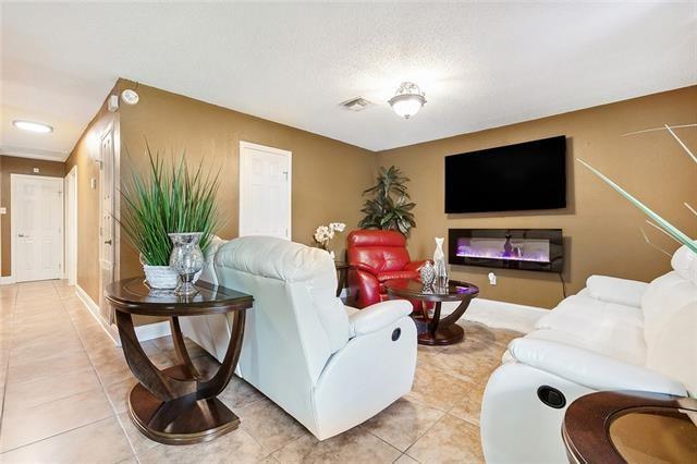 view of tiled living room