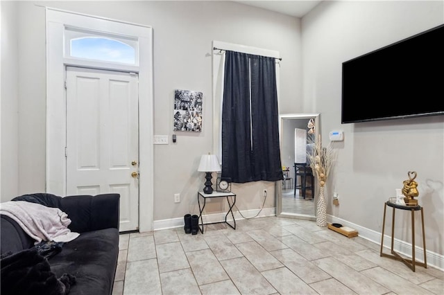 view of tiled entrance foyer