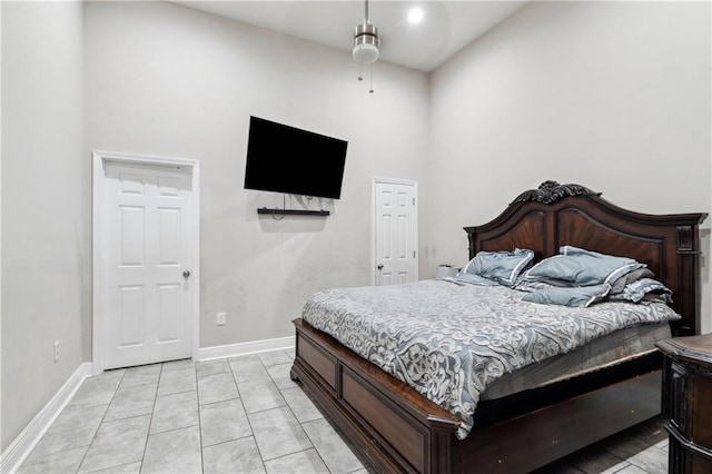 view of tiled bedroom