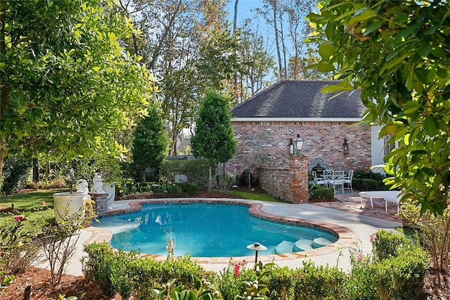 view of pool featuring a patio area