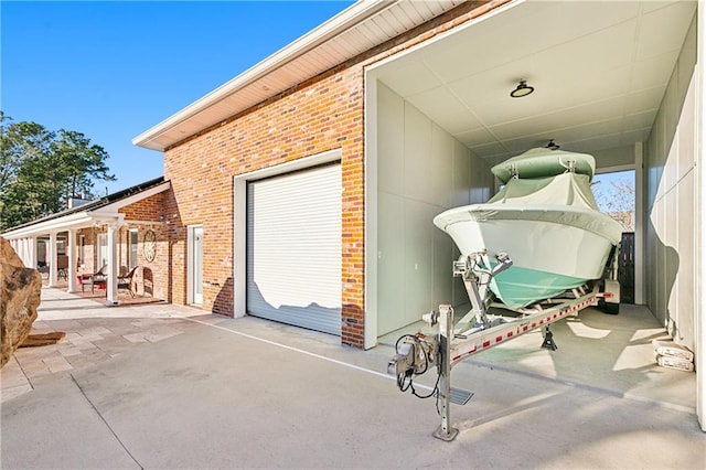 property entrance featuring a garage