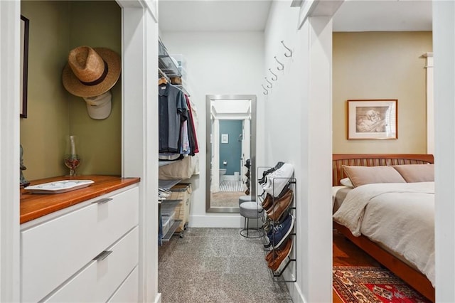 view of carpeted bedroom