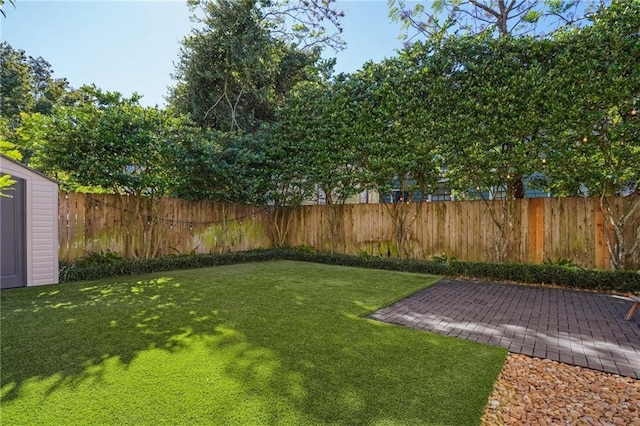 view of yard with a patio