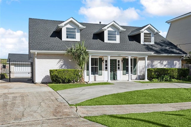 cape cod-style house featuring a porch