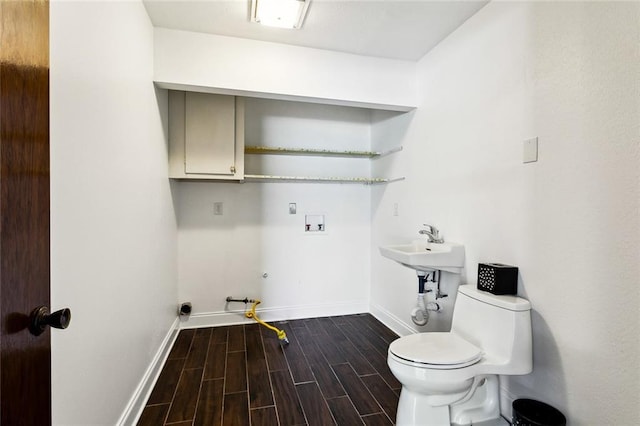 laundry room featuring washer hookup and hookup for a gas dryer