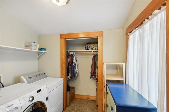 laundry room with washer and clothes dryer