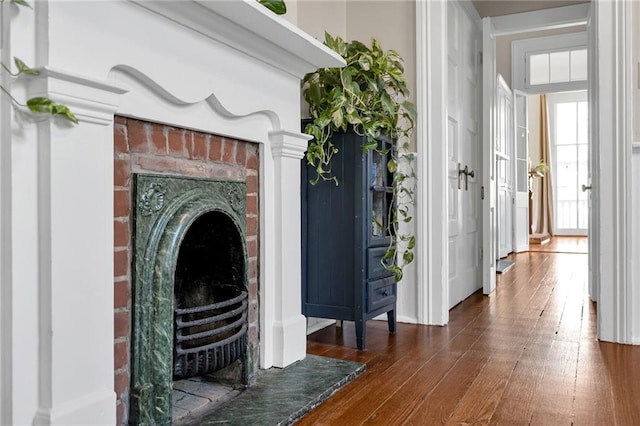 interior space featuring dark hardwood / wood-style flooring