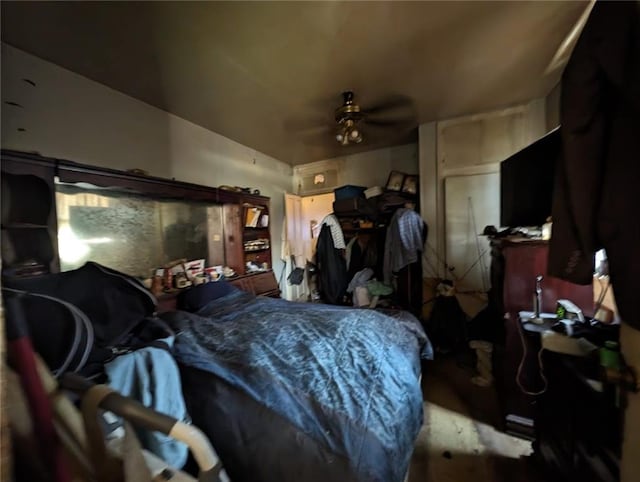 bedroom with ceiling fan