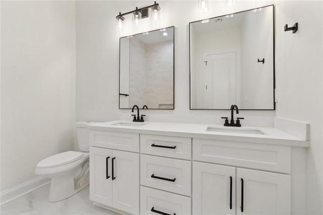 3124 Utah St, Kenner, LA 70065 - bathroom with marble look tile flooring and double vanity