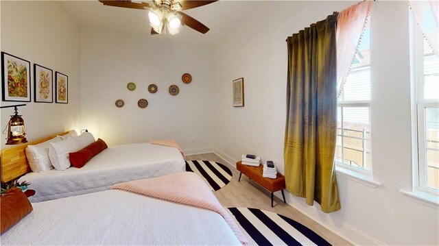 bedroom featuring light hardwood / wood-style flooring