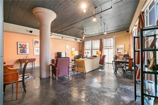 interior space with ornate columns