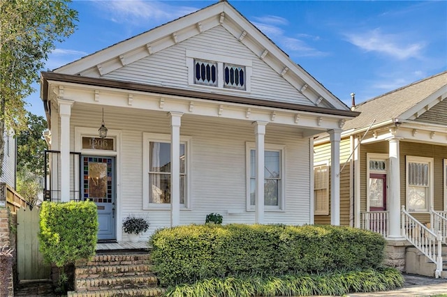 view of greek revival inspired property