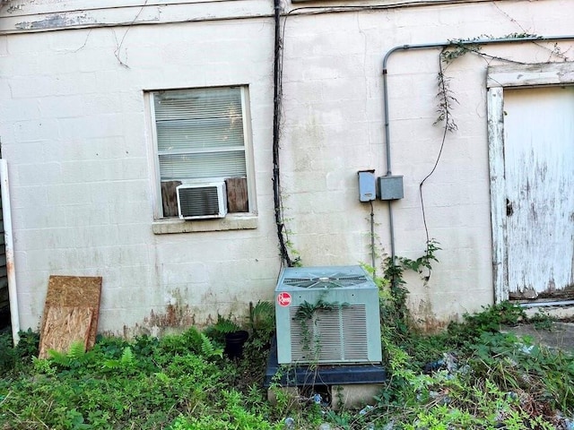 exterior details with central AC and cooling unit