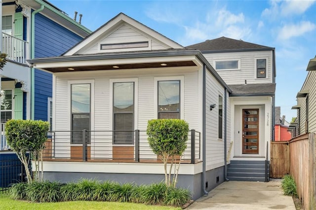 view of front of house with central AC unit