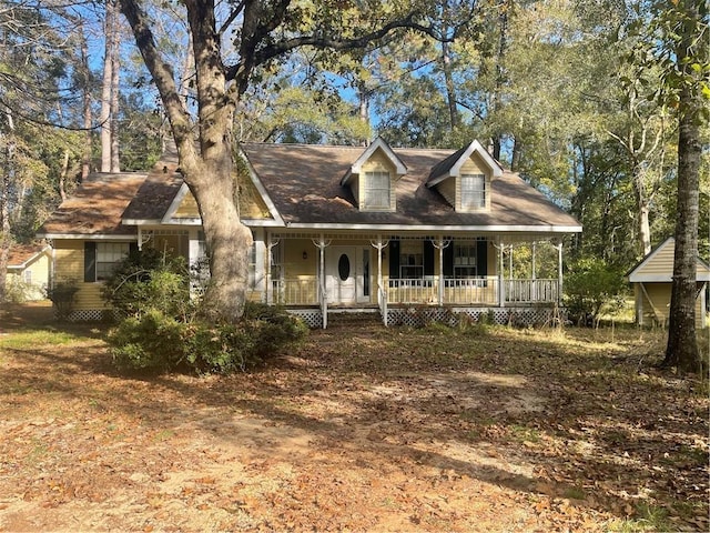 view of front of property with a porch