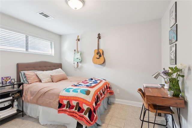 view of tiled bedroom