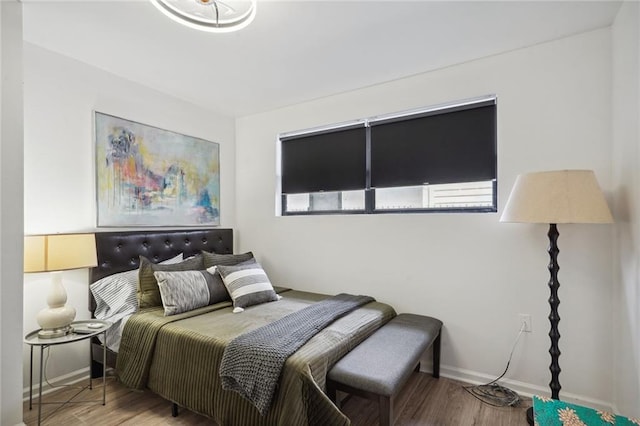 bedroom featuring hardwood / wood-style floors