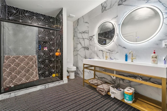 bathroom featuring toilet and tile patterned flooring