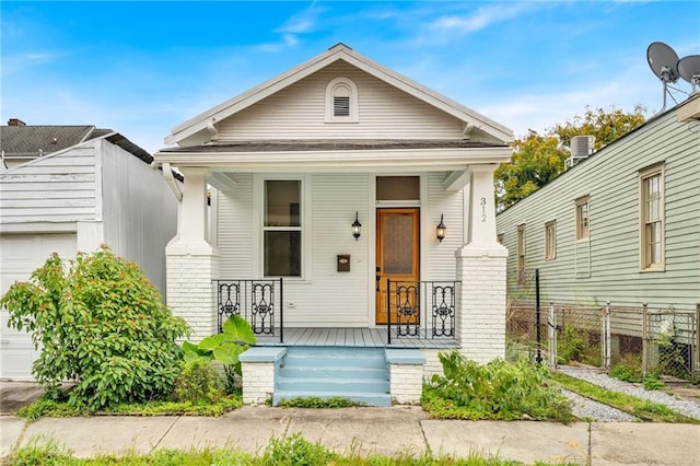 bungalow-style home featuring a porch