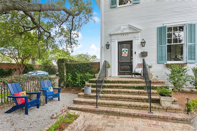 view of doorway to property