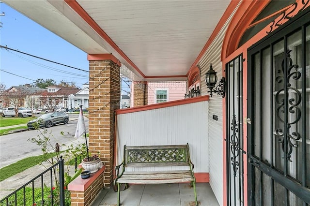 exterior space with covered porch