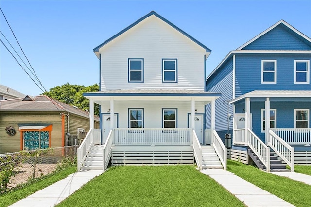 view of front of house with covered porch