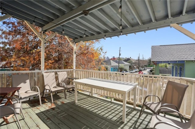 view of wooden deck