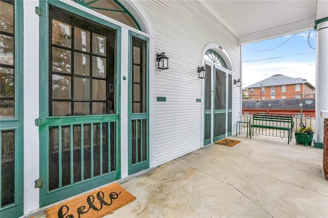 view of patio / terrace with a porch